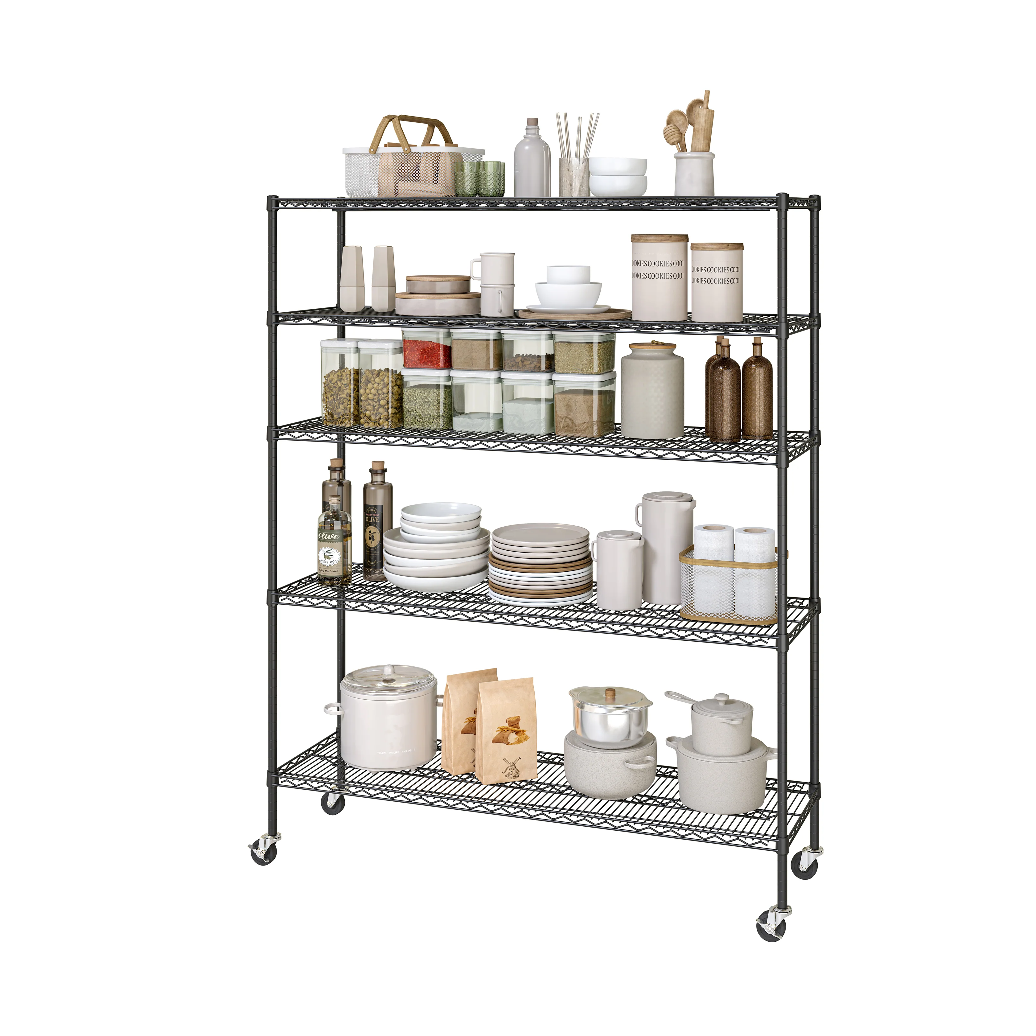 UltraDurable® 5-Tier NSF-Certified Steel Shelving - Image 9
