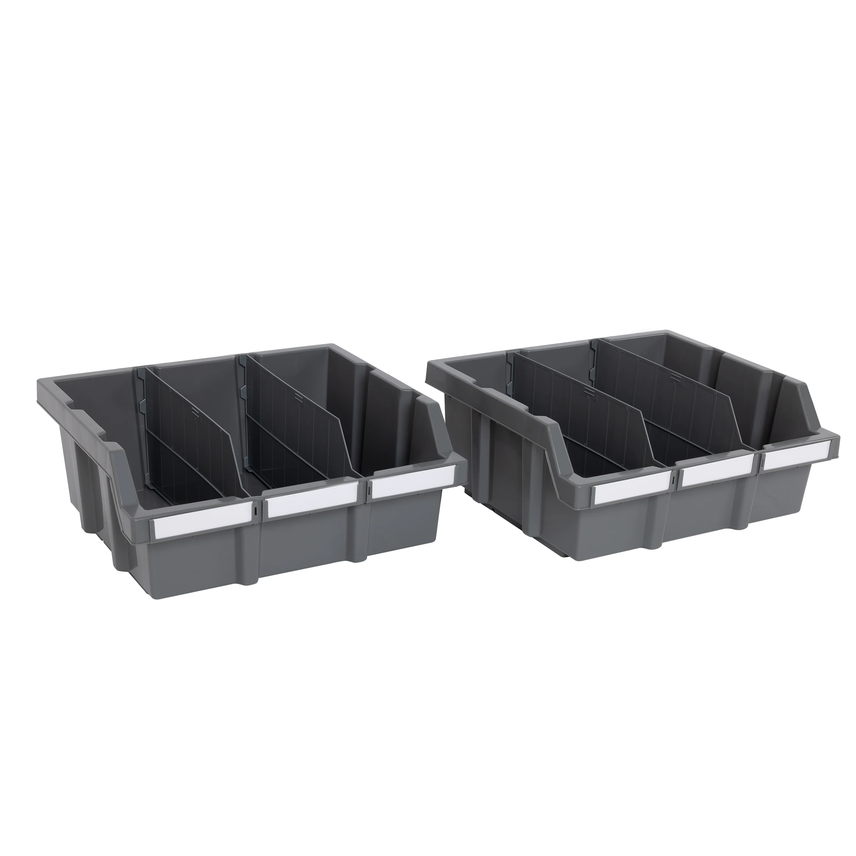 Grey Bin Rack Dividers for Commercial Bin Rack (6-Pack) - Image 4