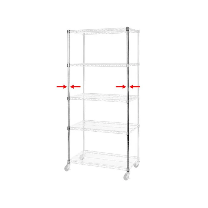 72" Chrome NSF Shelving Poles - Image 3