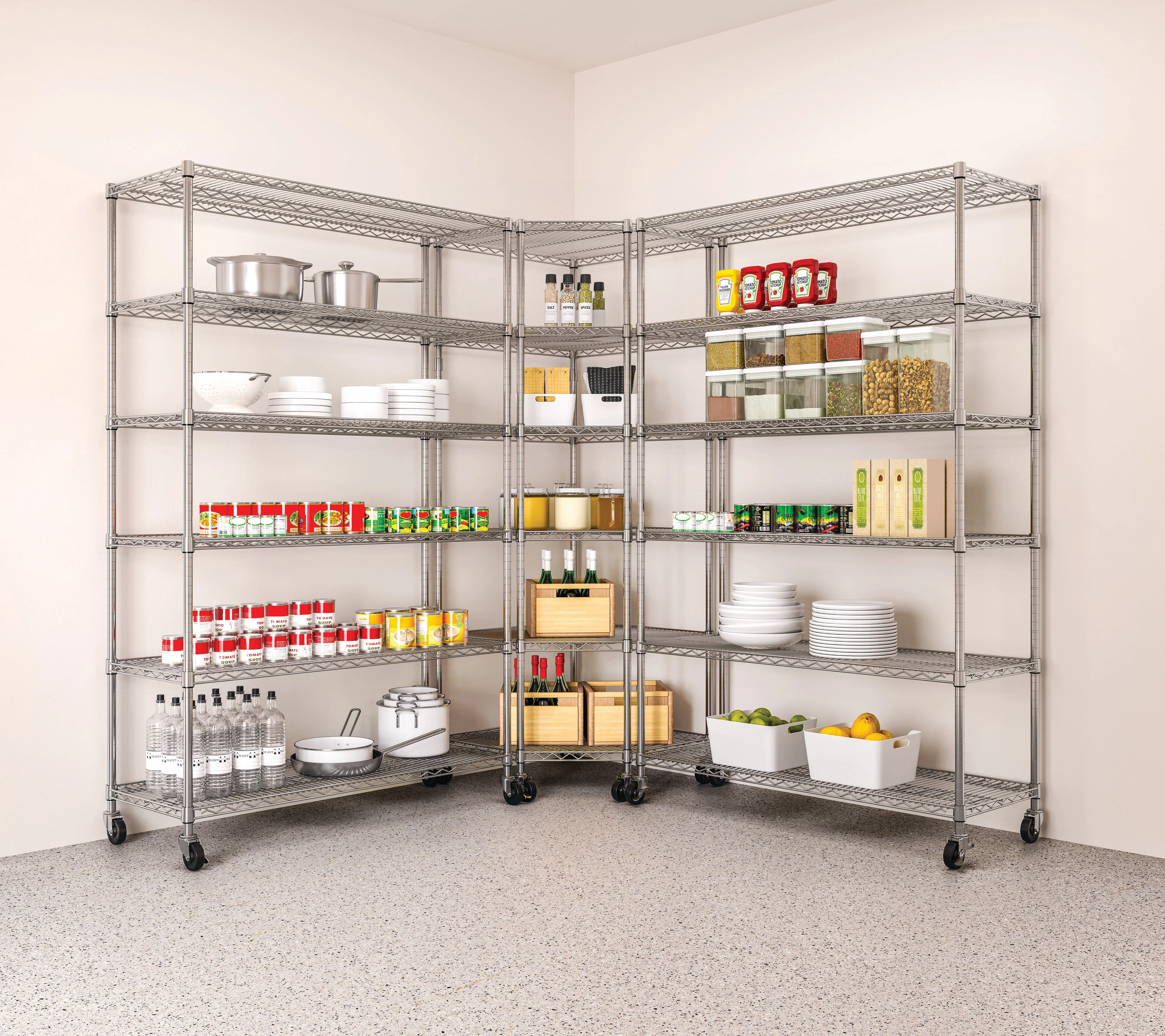UltraDurable® 6-Tier NSF-Certified Steel Shelving with Shelf Liners - Image 12