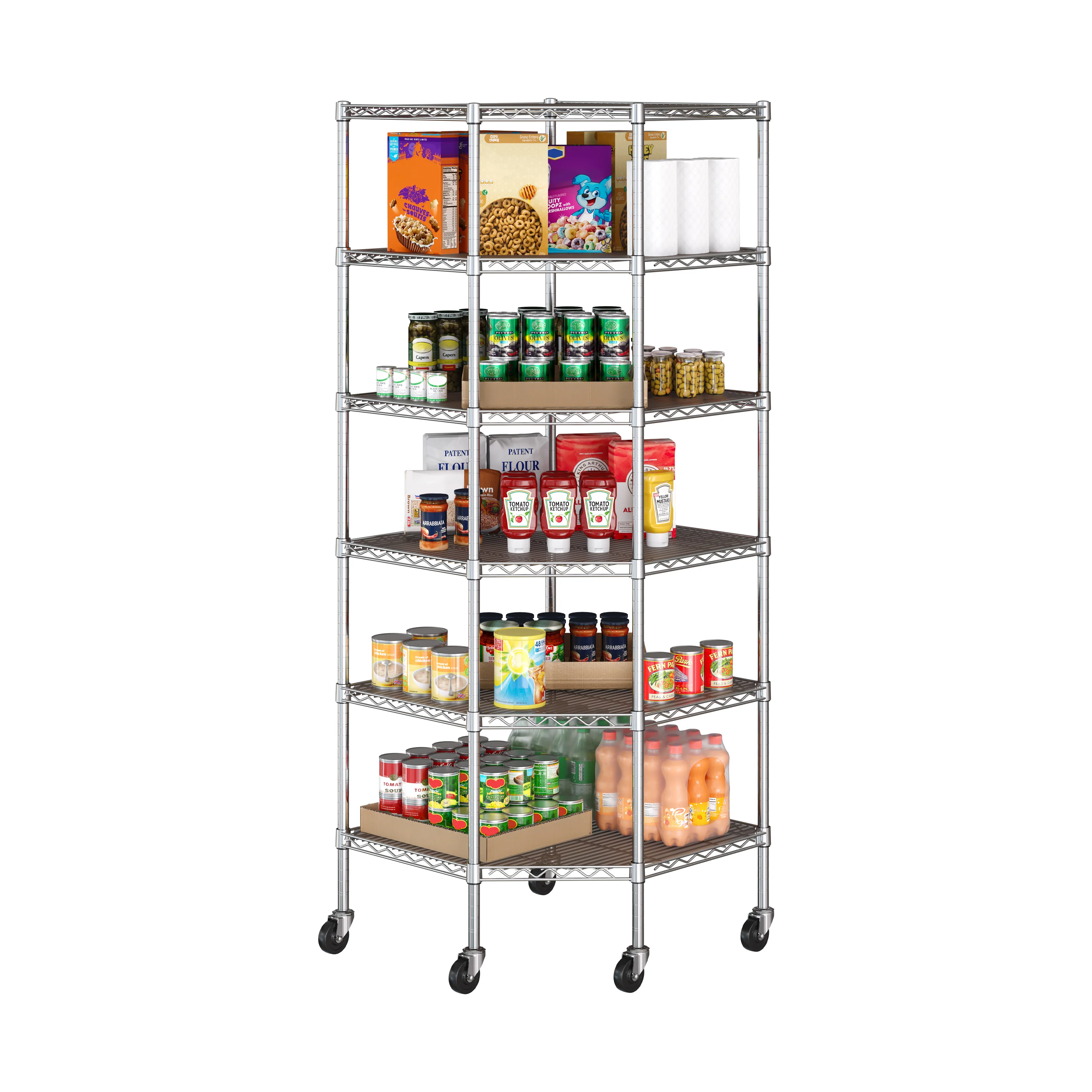 UltraDurable® 6-Tier NSF-Certified Steel Shelving with Shelf Liners - Image 3