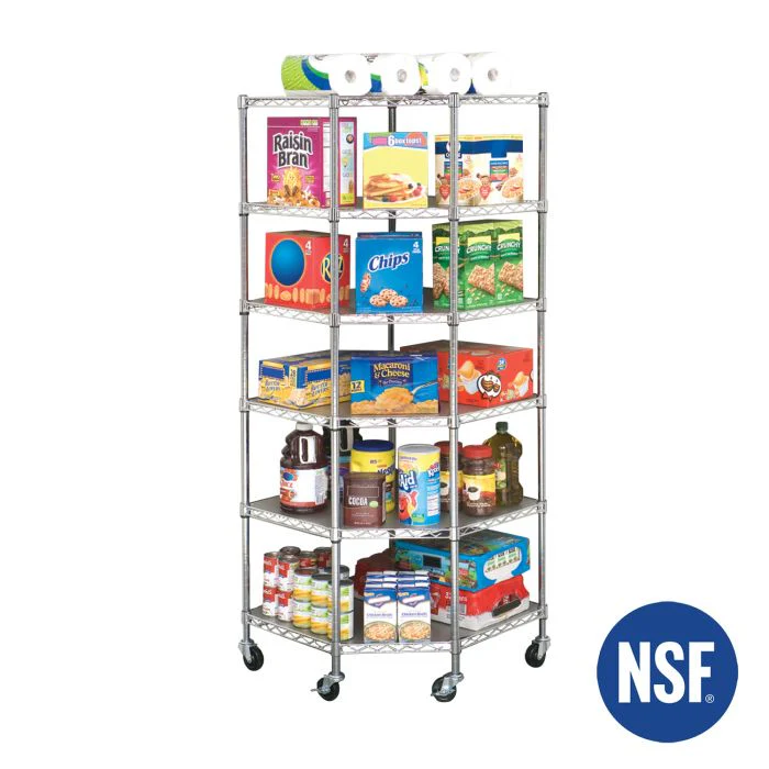 UltraDurable® 6-Tier NSF-Certified Steel Shelving with Shelf Liners - Image 5
