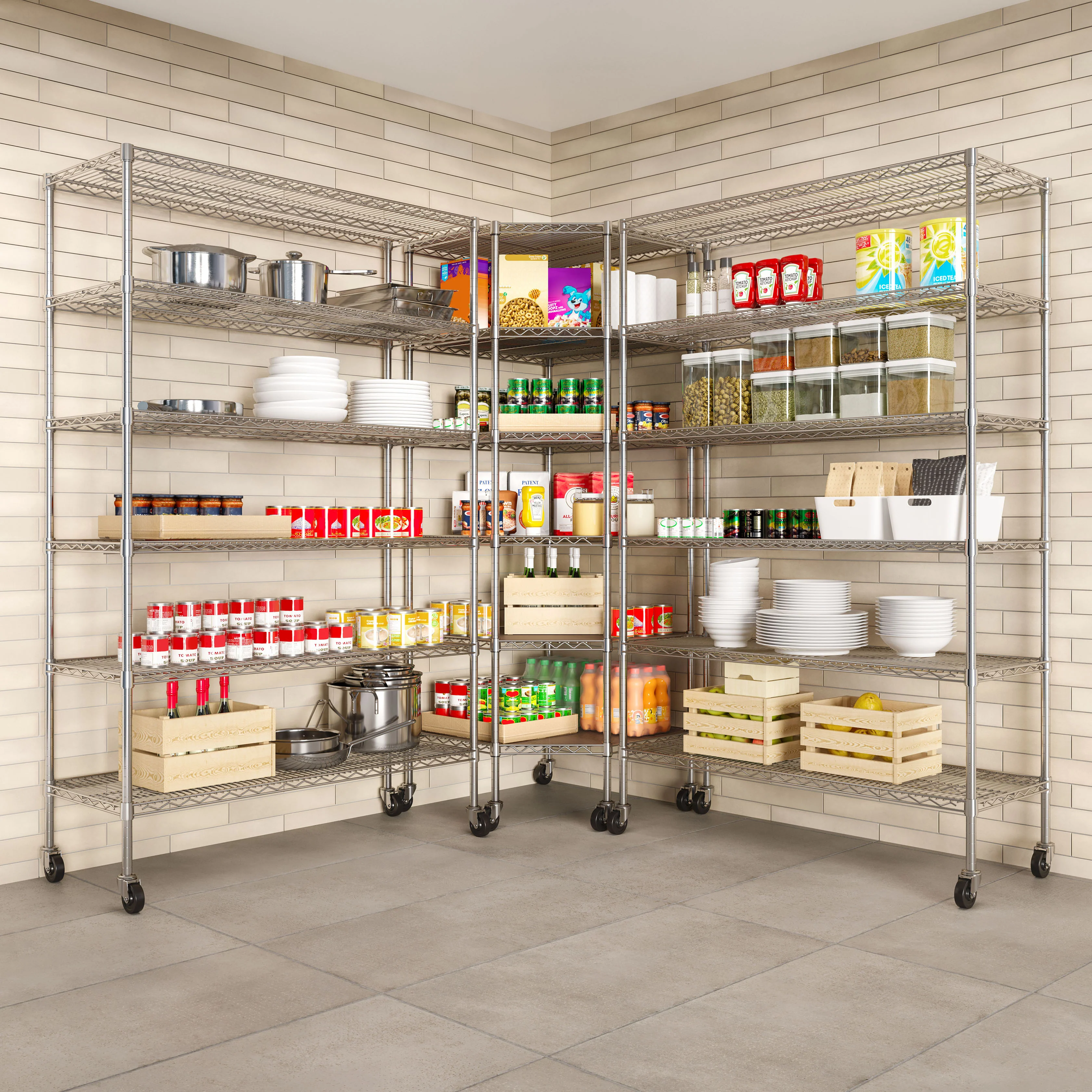 UltraDurable® 6-Tier NSF-Certified Steel Shelving with Shelf Liners - Image 8